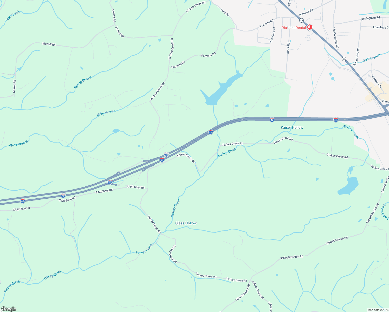 map of restaurants, bars, coffee shops, grocery stores, and more near 1470 Turkey Creek Road in Dickson