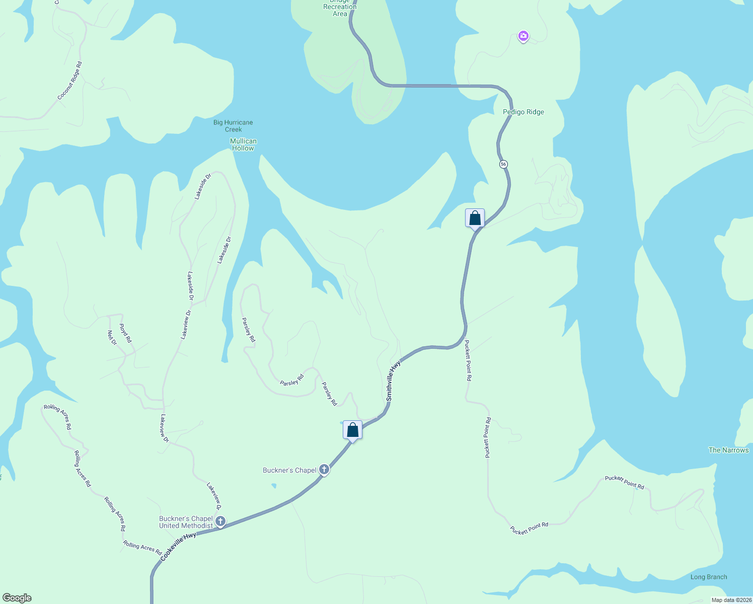 map of restaurants, bars, coffee shops, grocery stores, and more near 350 Baron Bluff Road in Smithville