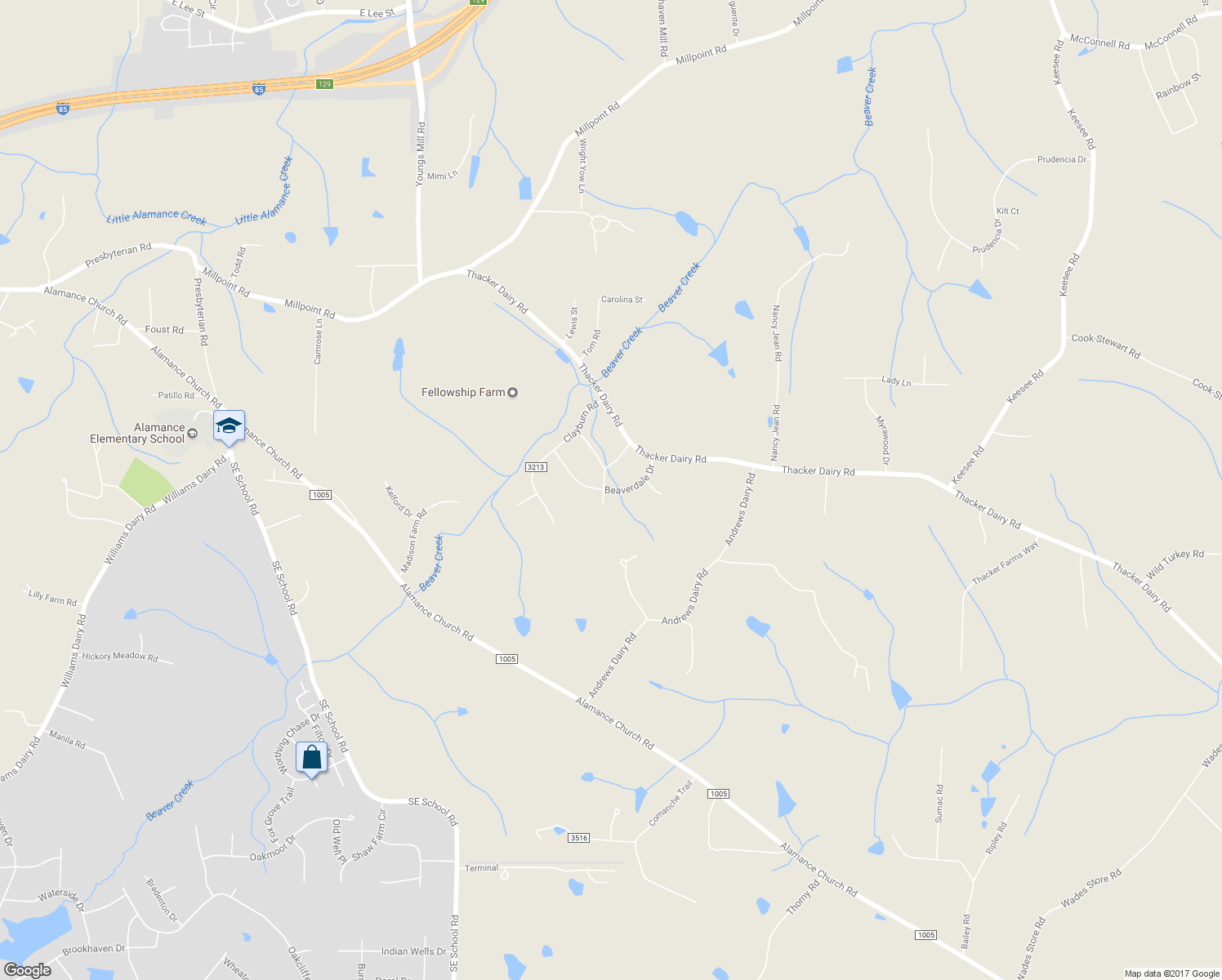 map of restaurants, bars, coffee shops, grocery stores, and more near 4910 Beaverdale Drive in Greensboro