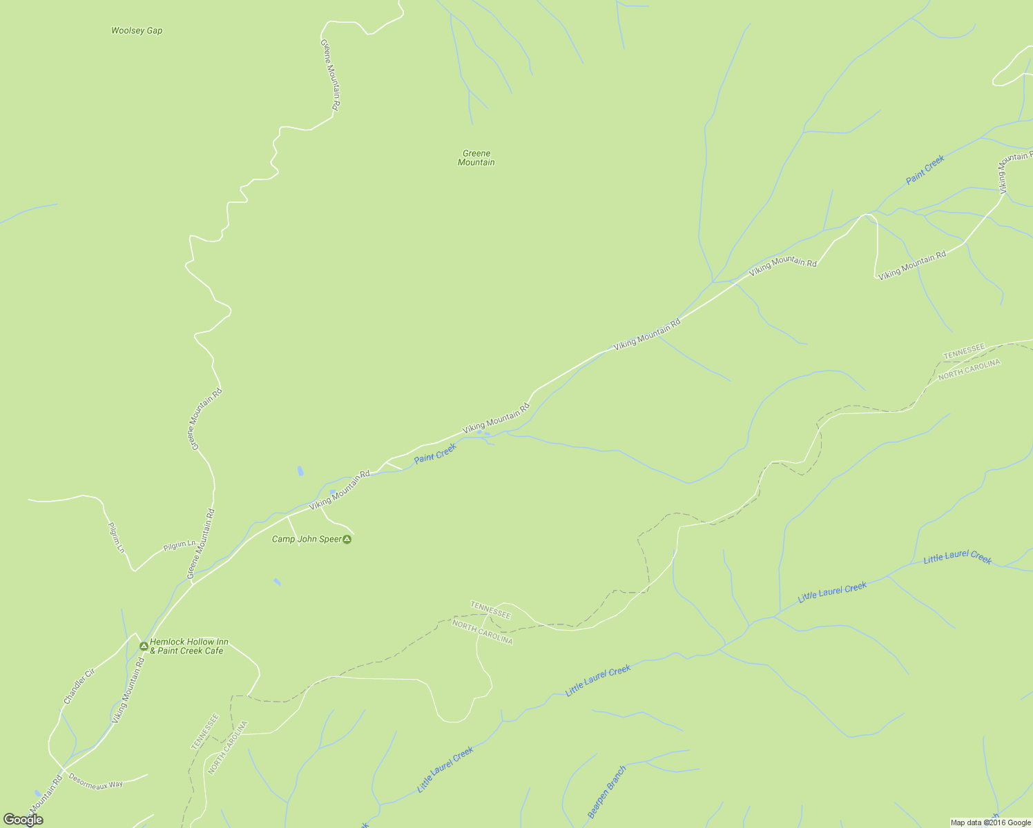 map of restaurants, bars, coffee shops, grocery stores, and more near Viking Mountain Road in Greene County