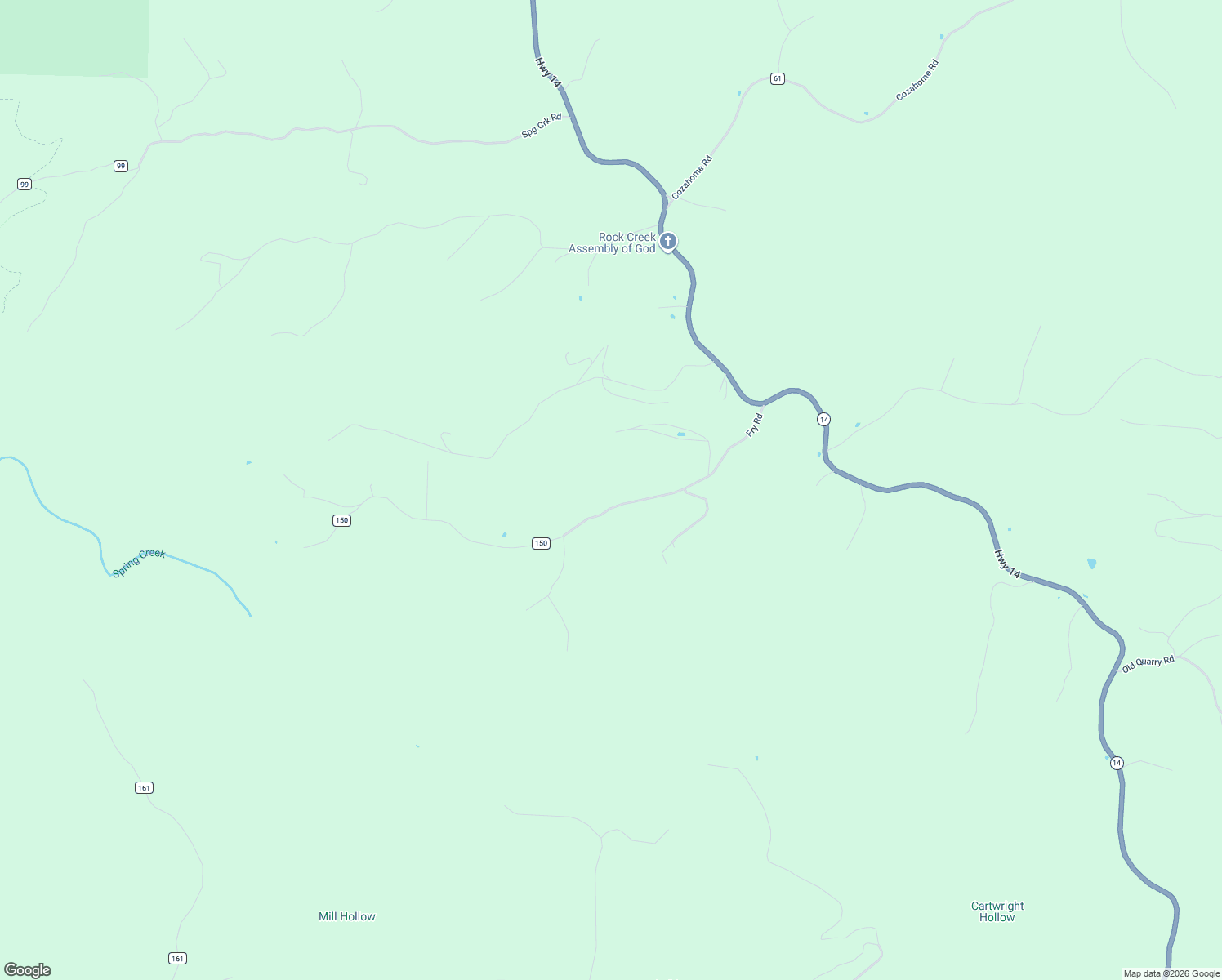 map of restaurants, bars, coffee shops, grocery stores, and more near Searcy 150 Highway in Harriet