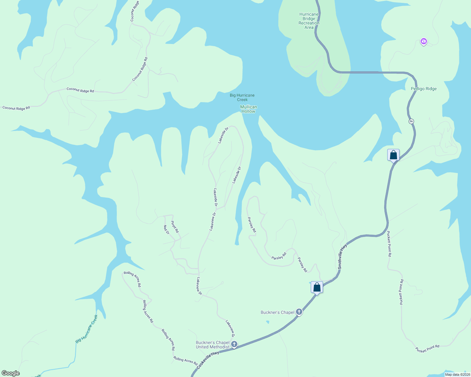 map of restaurants, bars, coffee shops, grocery stores, and more near 1749 Lakeside Drive in Smithville