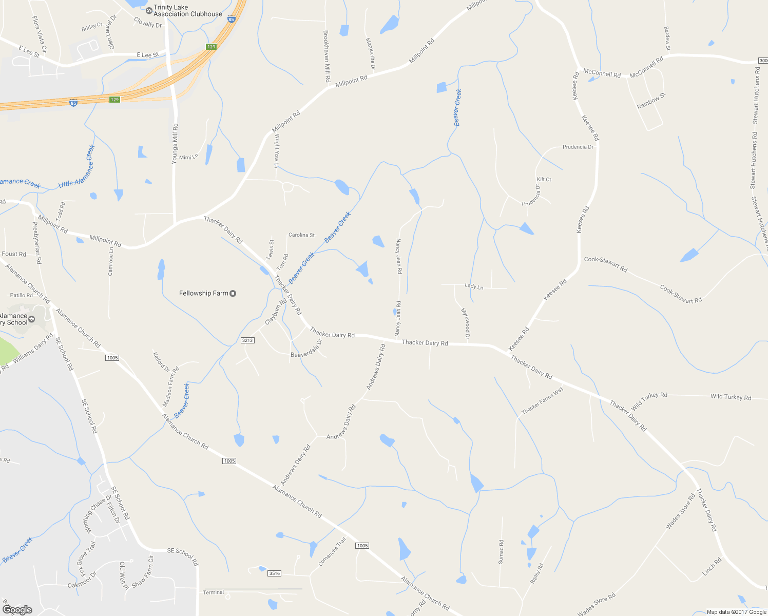 map of restaurants, bars, coffee shops, grocery stores, and more near 3232 Nancy Jean Road in Greensboro