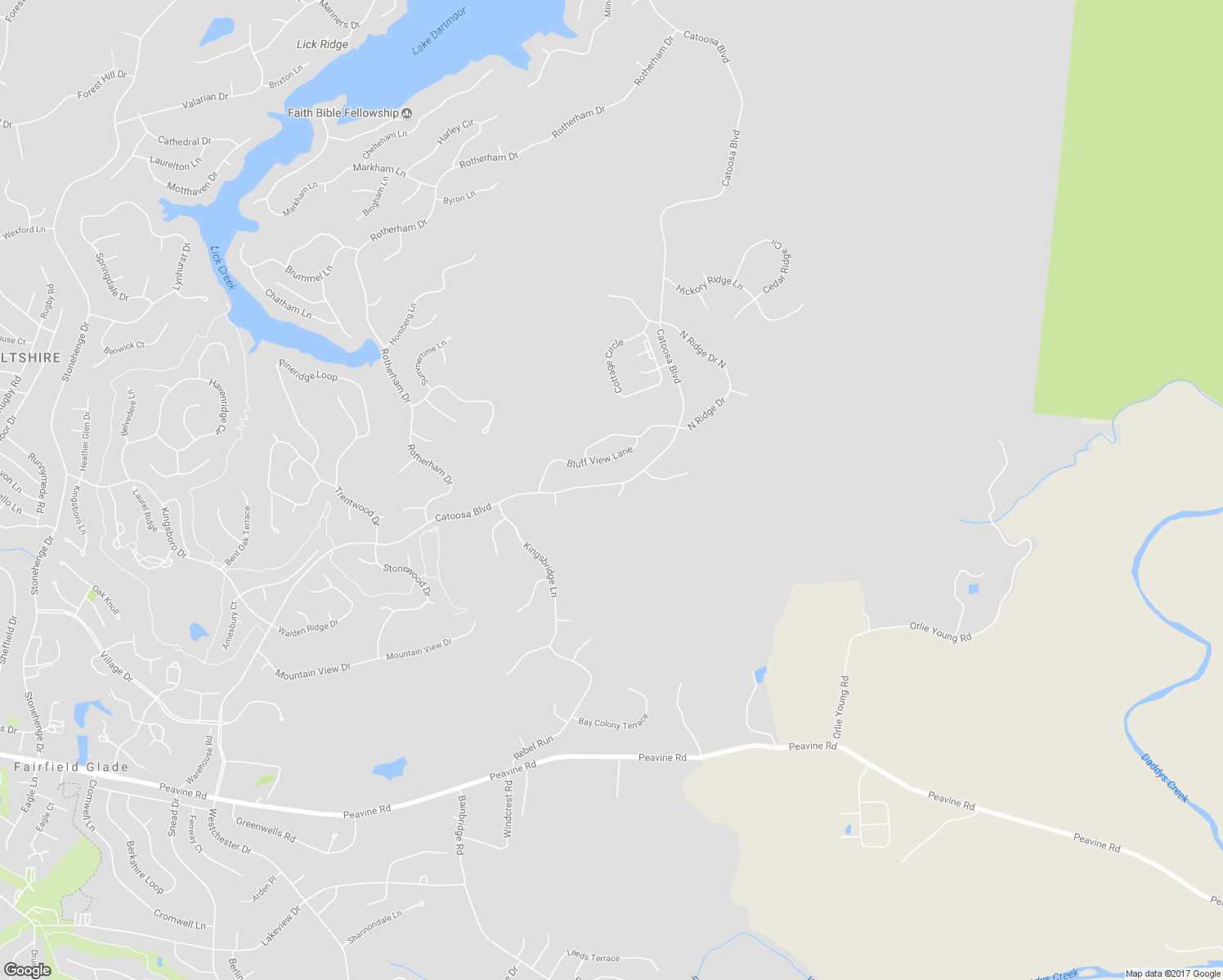 map of restaurants, bars, coffee shops, grocery stores, and more near 20 Shawnbury Point in Crossville