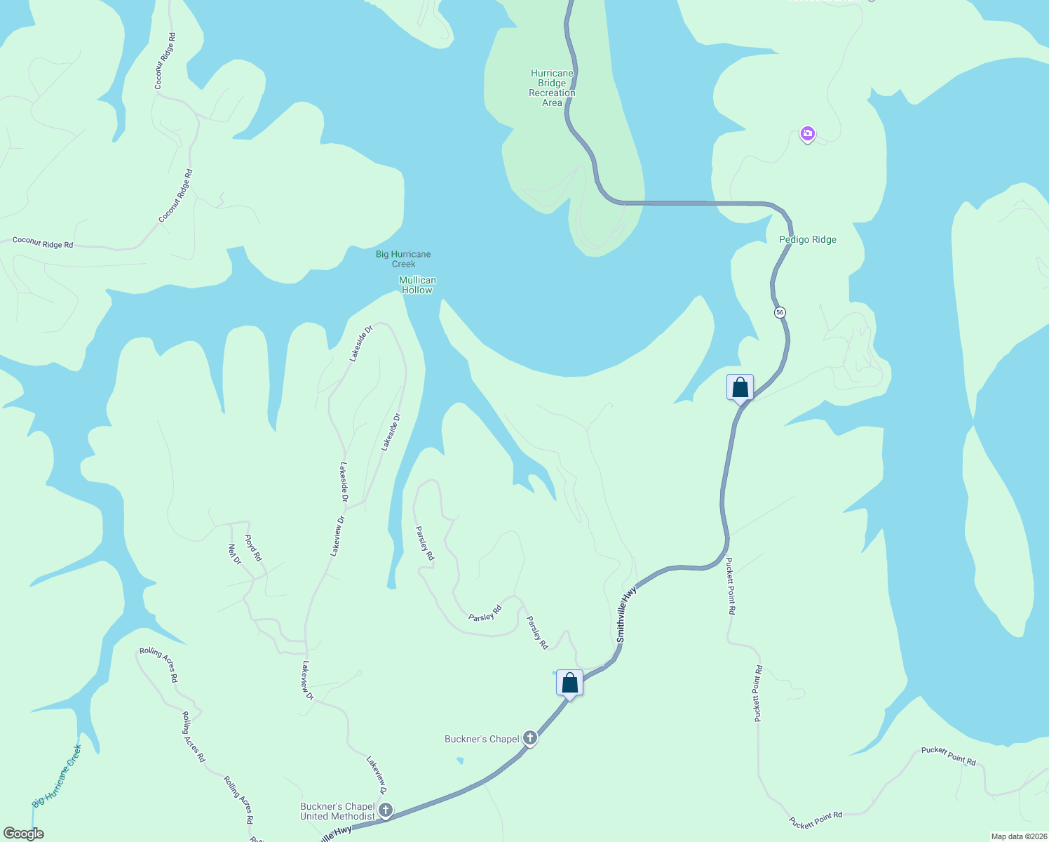 map of restaurants, bars, coffee shops, grocery stores, and more near 350 Baron Bluff Road in Smithville