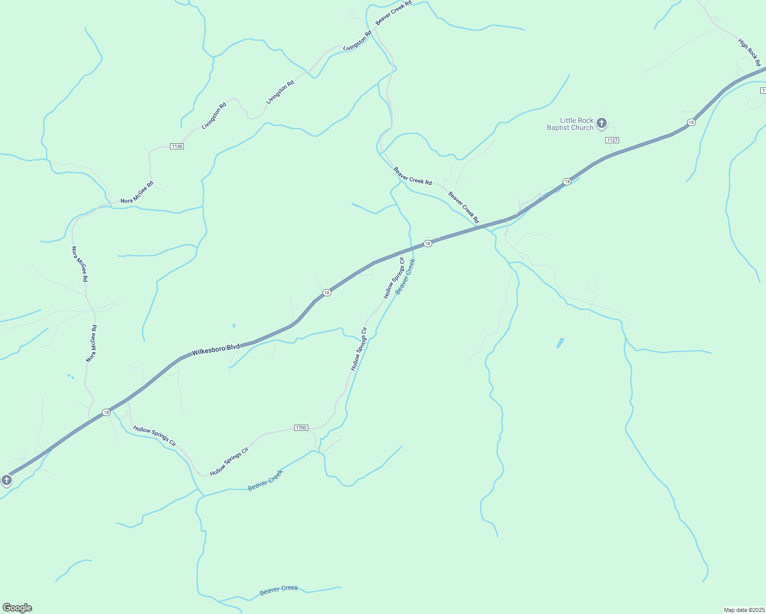 map of restaurants, bars, coffee shops, grocery stores, and more near 6216 Hollow Springs Circle in Boomer