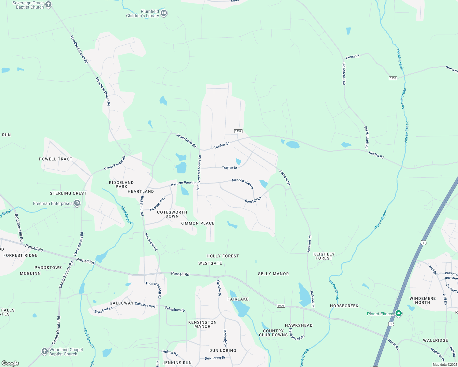 map of restaurants, bars, coffee shops, grocery stores, and more near 215 Meadow Glen Drive in Wake Forest