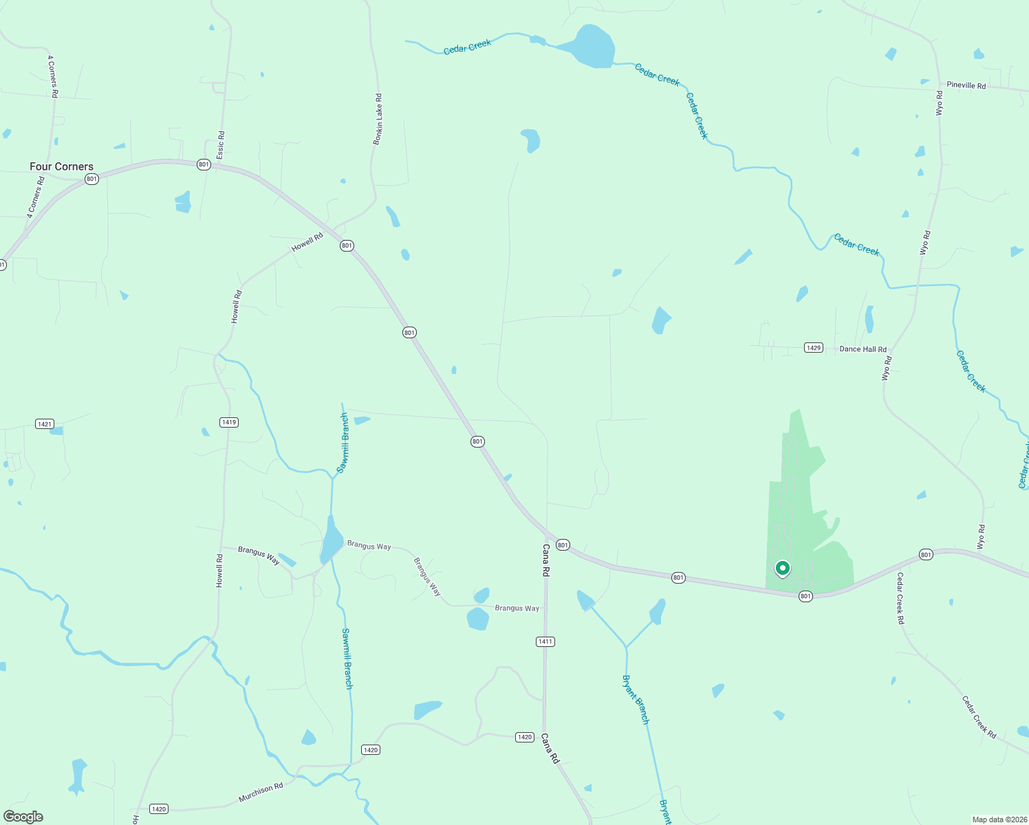 map of restaurants, bars, coffee shops, grocery stores, and more near 129 N Pino Rd in Mocksville