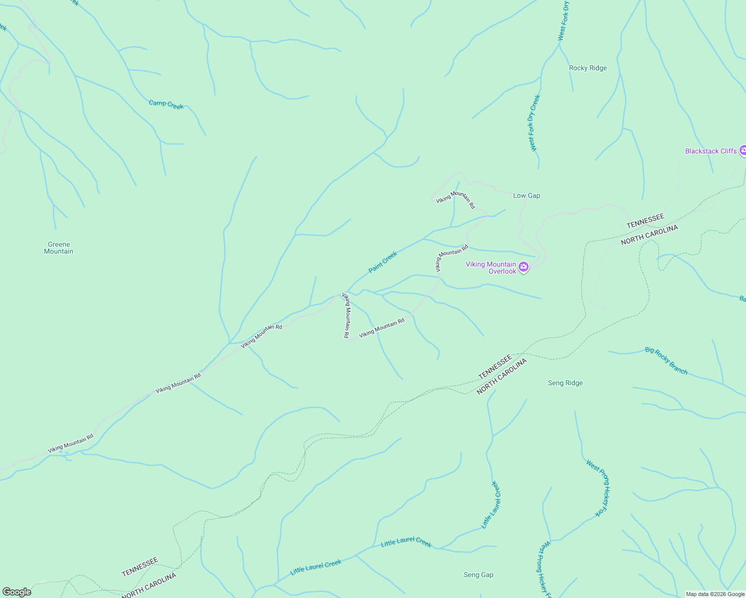 map of restaurants, bars, coffee shops, grocery stores, and more near 4415 Viking Mountain Road in Greeneville