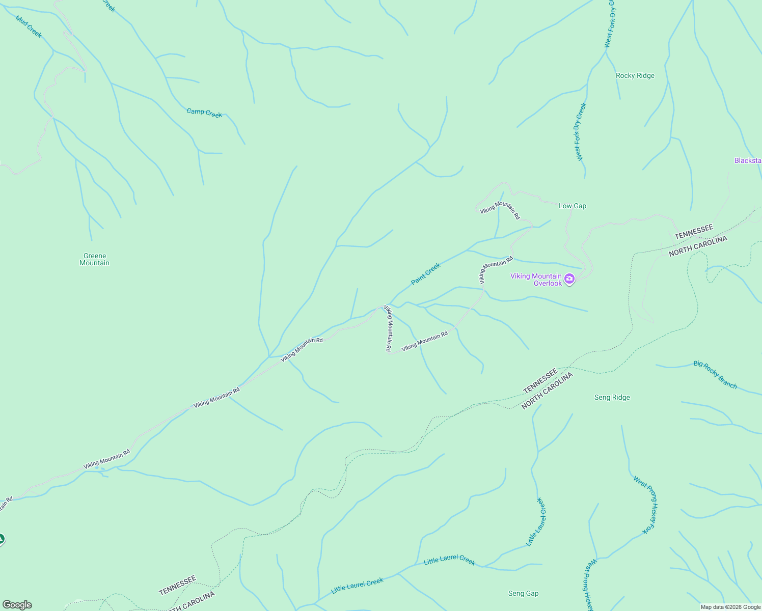 map of restaurants, bars, coffee shops, grocery stores, and more near 4415 Viking Mountain Road in Greeneville