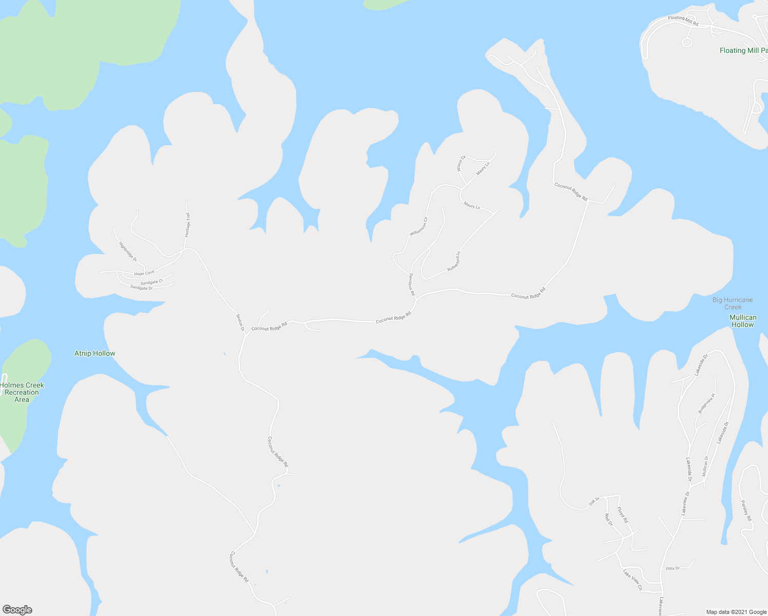 map of restaurants, bars, coffee shops, grocery stores, and more near 4445 Coconut Ridge Road in Smithville