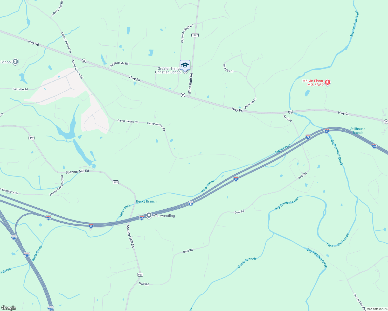 map of restaurants, bars, coffee shops, grocery stores, and more near 1429 Camp Ravine Road in Burns