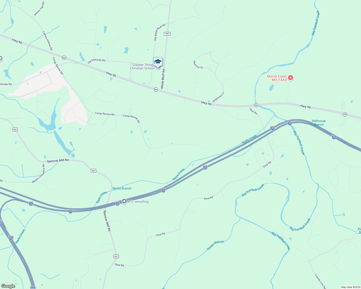 map of restaurants, bars, coffee shops, grocery stores, and more near 1639 Camp Ravine Road in Burns