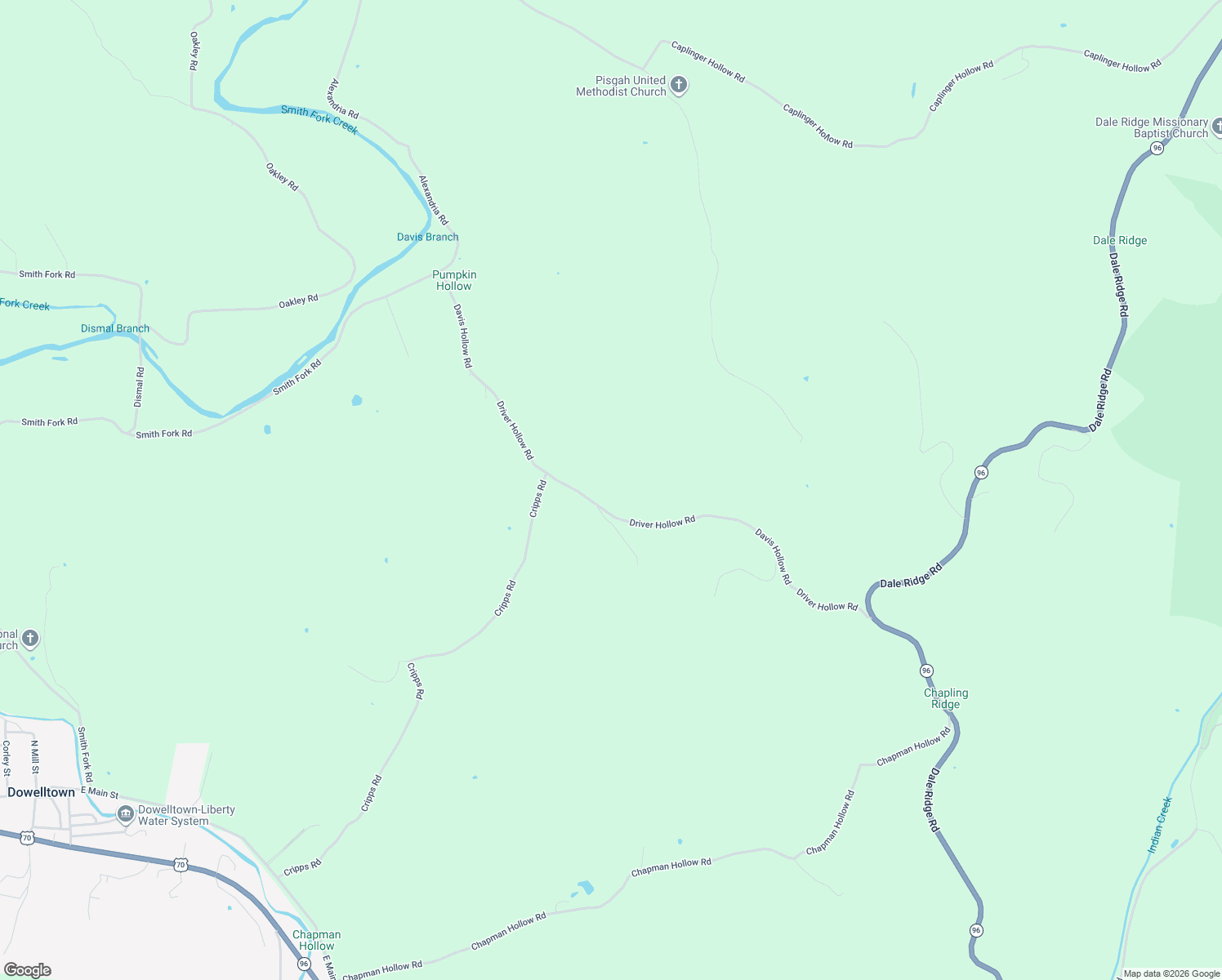 map of restaurants, bars, coffee shops, grocery stores, and more near in Dowelltown