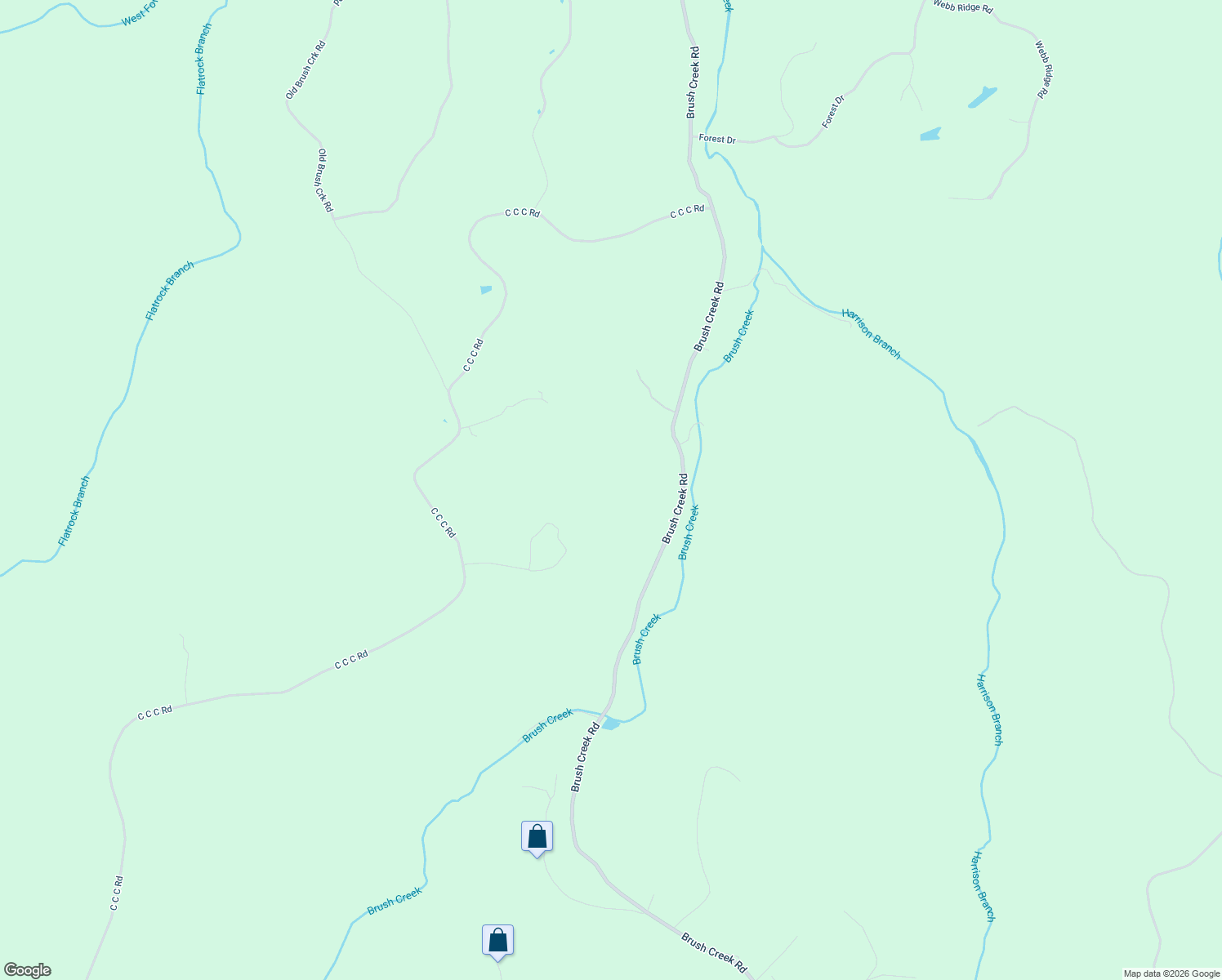 map of restaurants, bars, coffee shops, grocery stores, and more near 7307 Brush Creek Road in Fairview