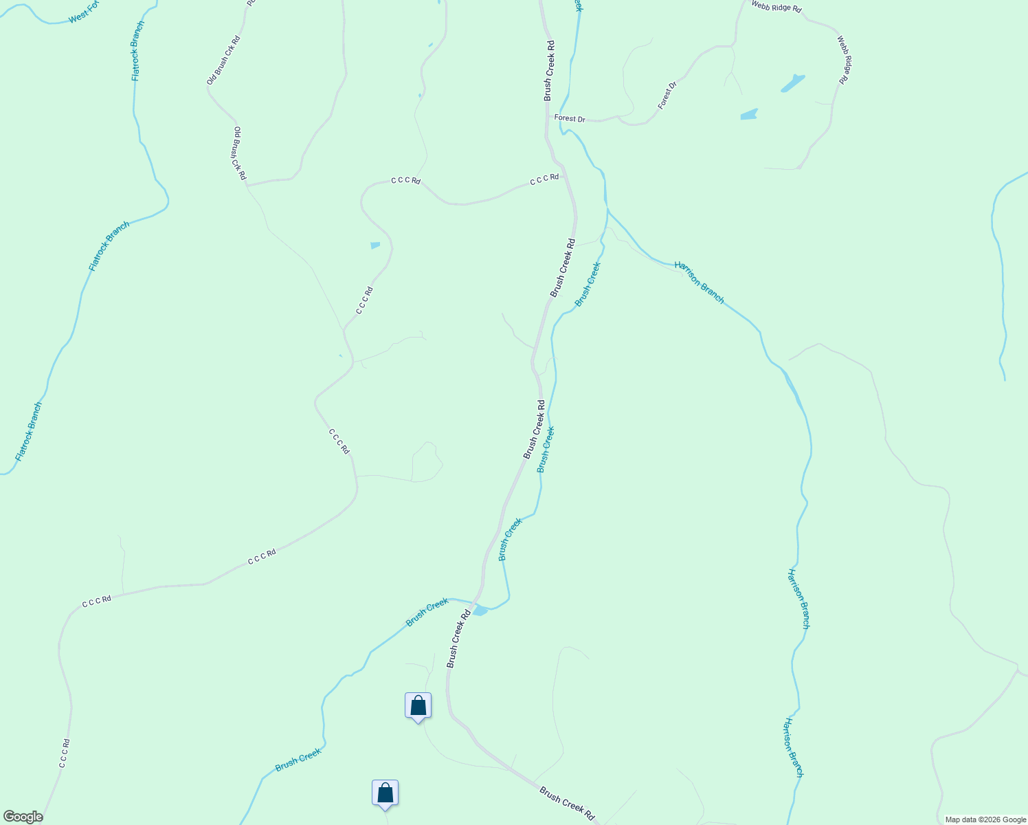 map of restaurants, bars, coffee shops, grocery stores, and more near 7301 Brush Creek Road in Fairview