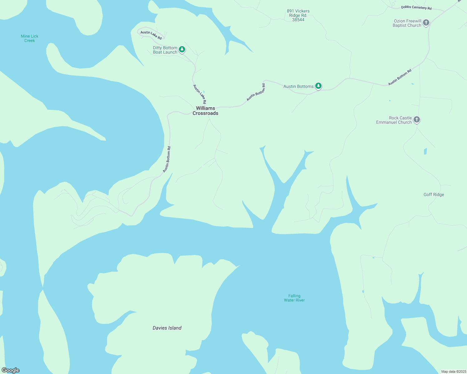 map of restaurants, bars, coffee shops, grocery stores, and more near 707 Sunny Point Road in Baxter