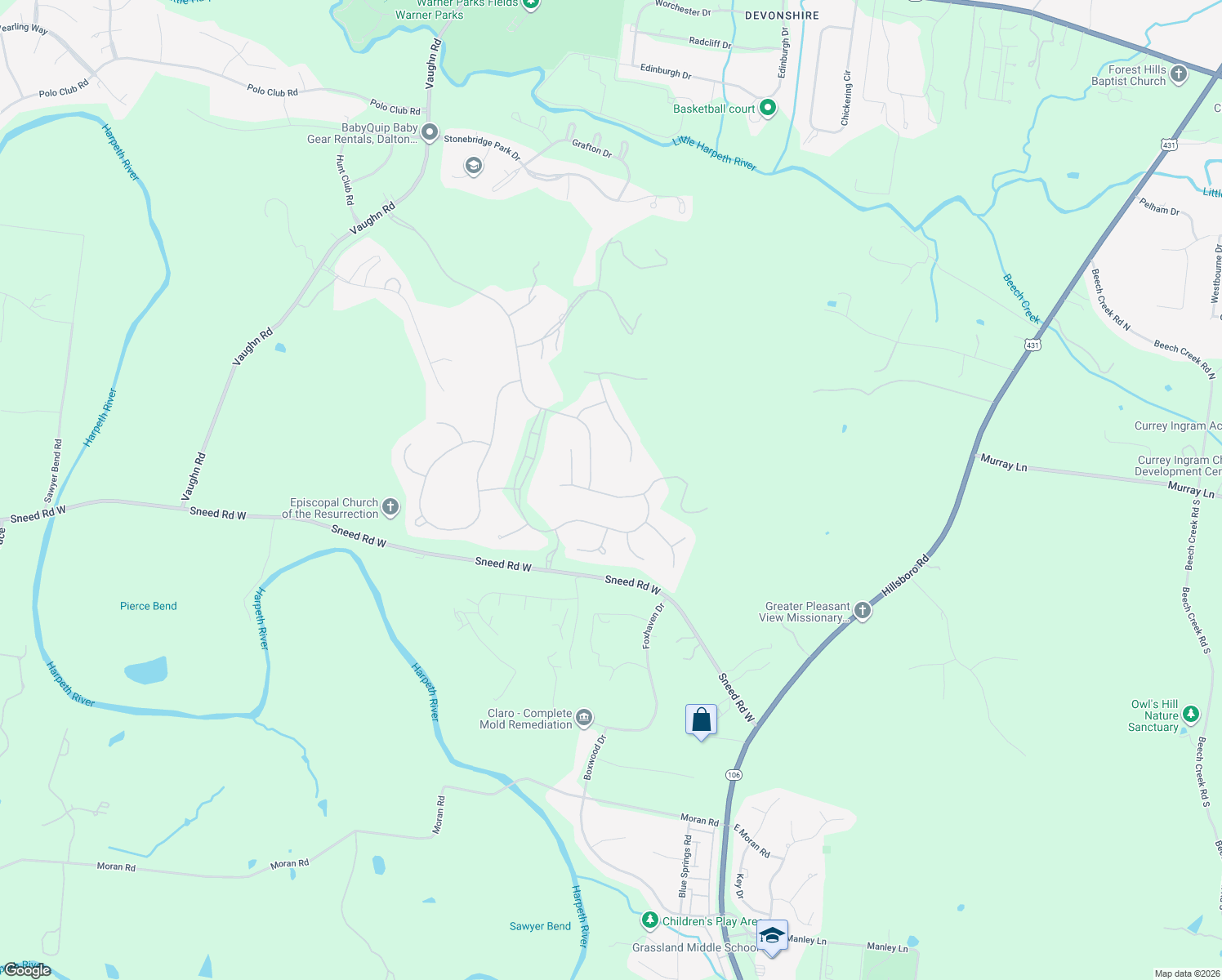 map of restaurants, bars, coffee shops, grocery stores, and more near 3018 Flagstone Drive in Franklin