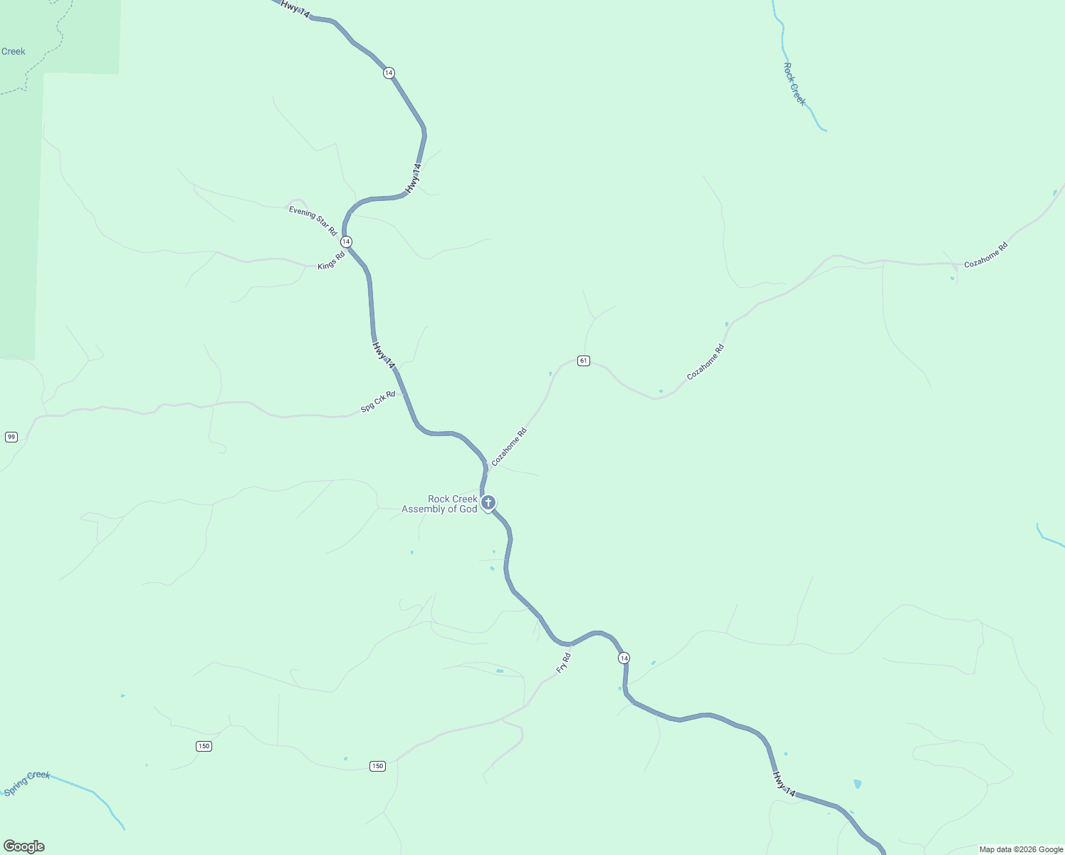 map of restaurants, bars, coffee shops, grocery stores, and more near Searcy 61 Highway in Harriet