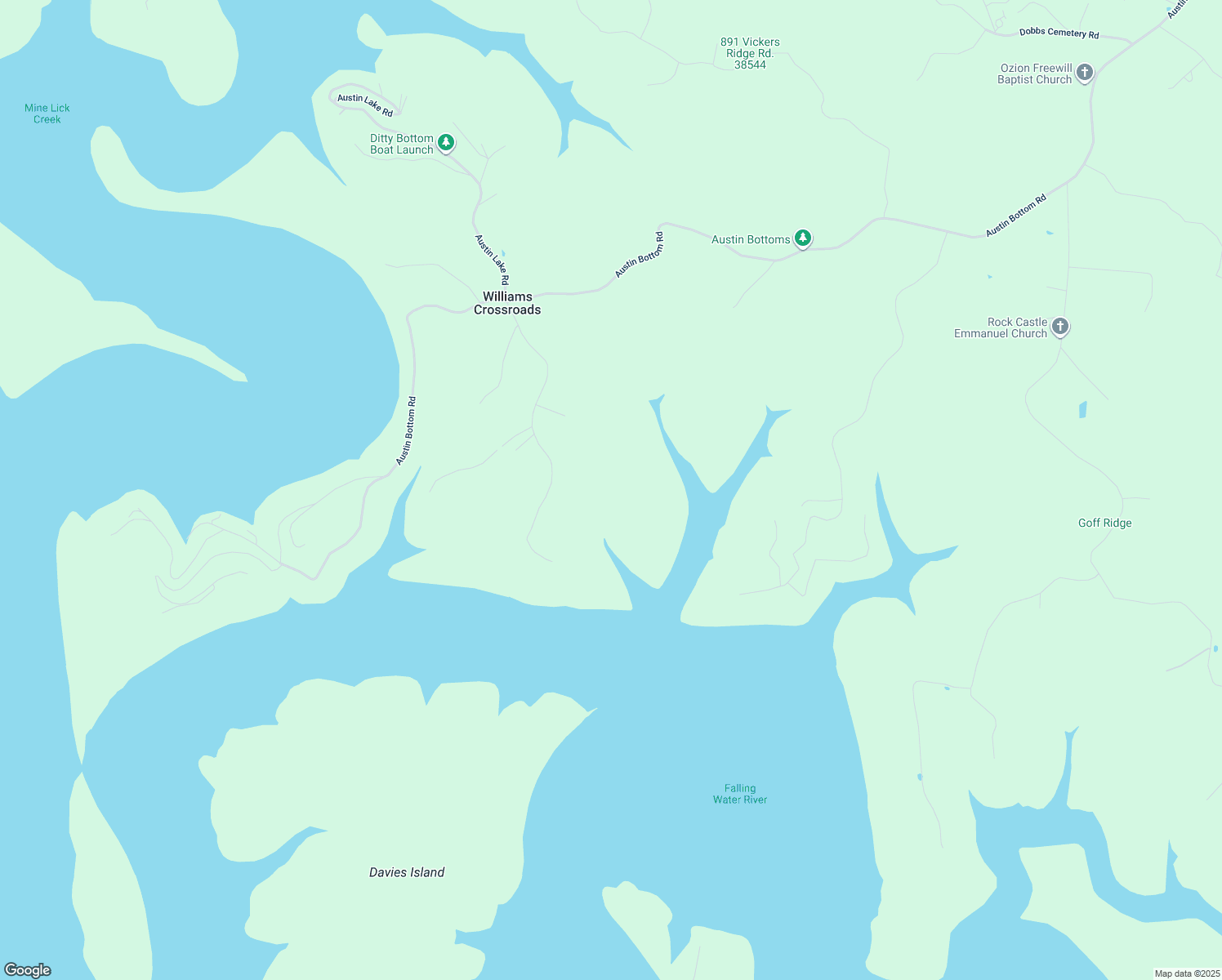 map of restaurants, bars, coffee shops, grocery stores, and more near 707 Sunny Point Road in Baxter