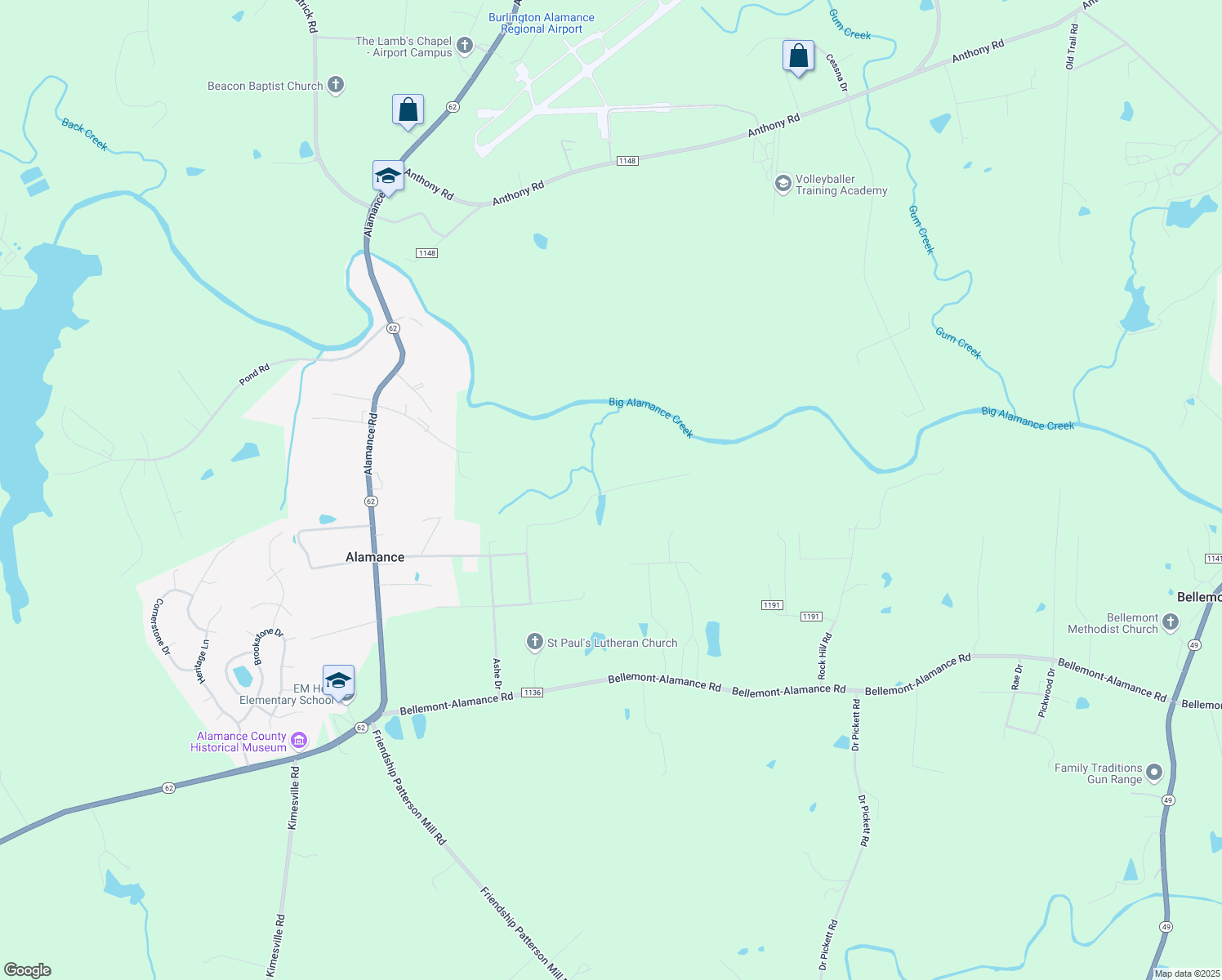 map of restaurants, bars, coffee shops, grocery stores, and more near Hidden Creek Pointe in Burlington