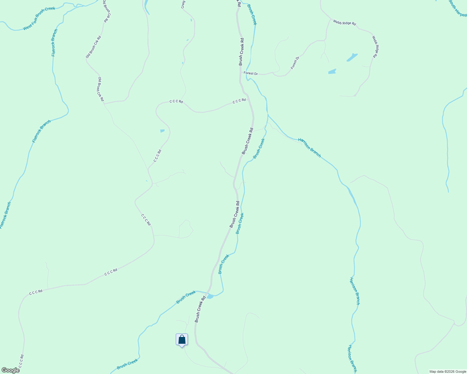 map of restaurants, bars, coffee shops, grocery stores, and more near 7307 Brush Creek Road in Fairview