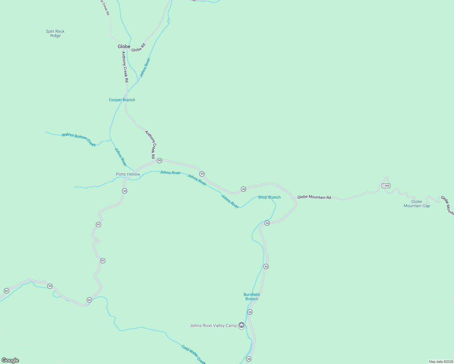 map of restaurants, bars, coffee shops, grocery stores, and more near 6732 North Carolina 90 in Lenoir