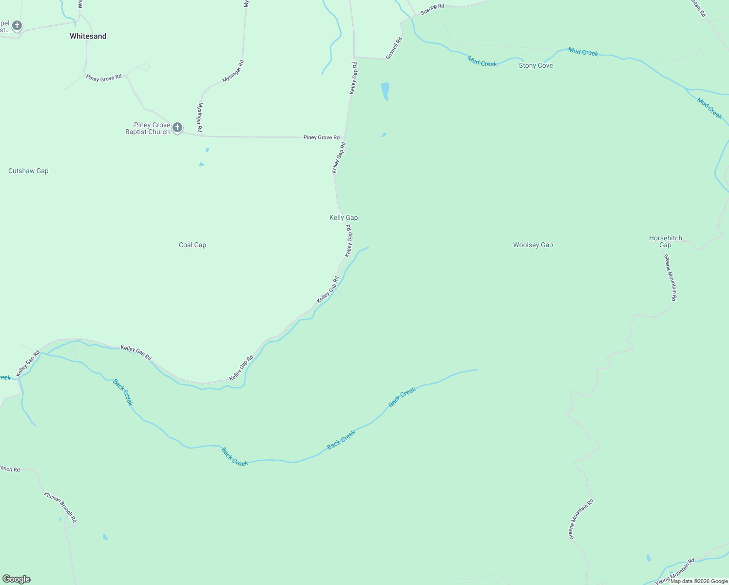 map of restaurants, bars, coffee shops, grocery stores, and more near 2305 Kelley Gap Road in Greeneville