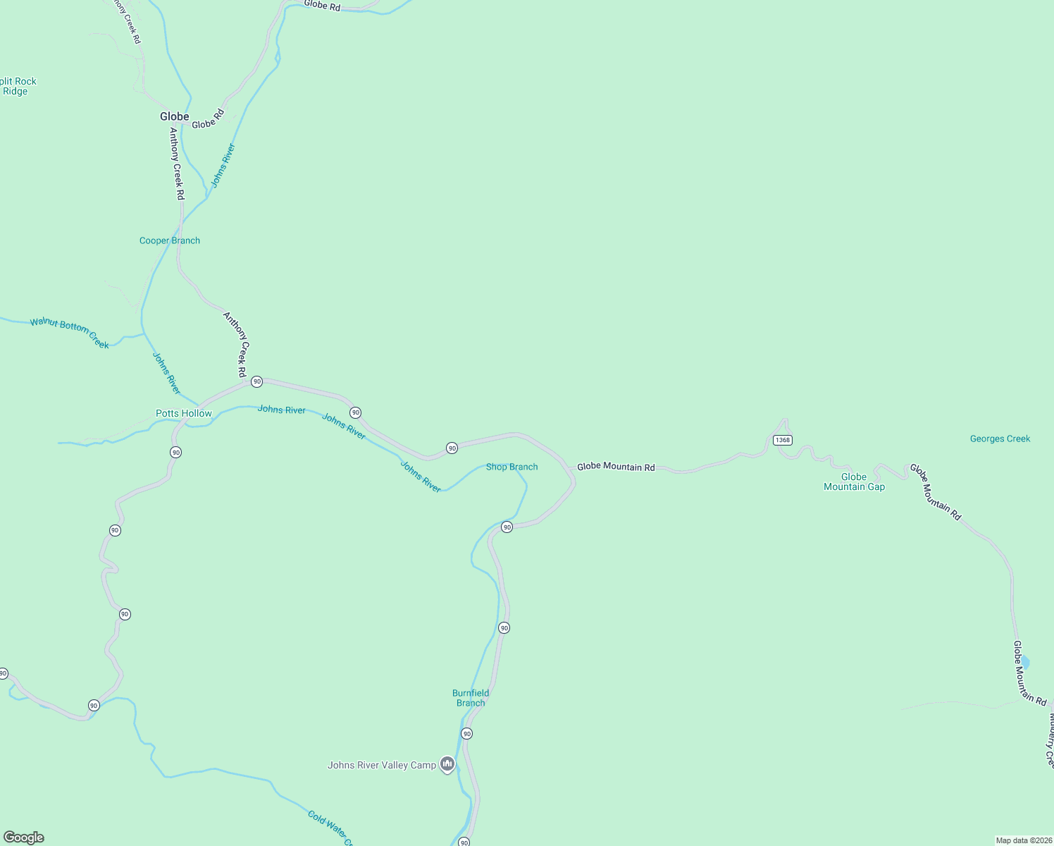 map of restaurants, bars, coffee shops, grocery stores, and more near 6732 North Carolina 90 in Lenoir