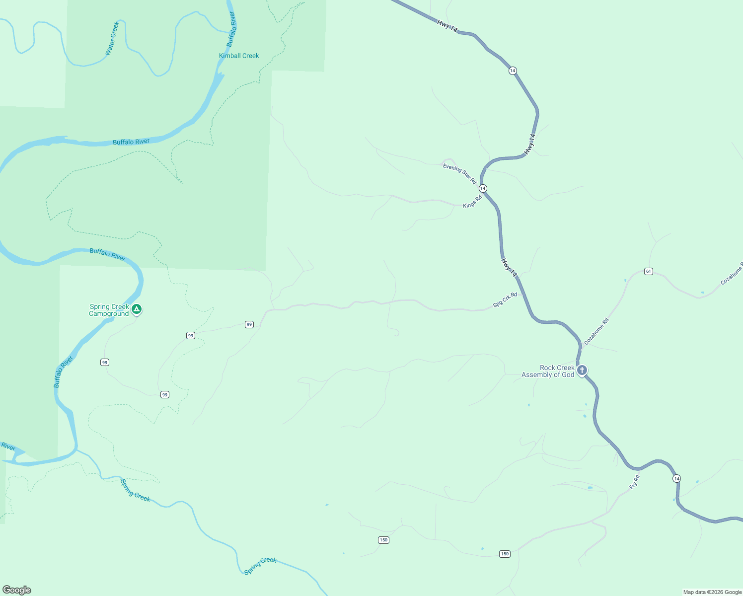 map of restaurants, bars, coffee shops, grocery stores, and more near 841 Spring Creek Road in Harriet