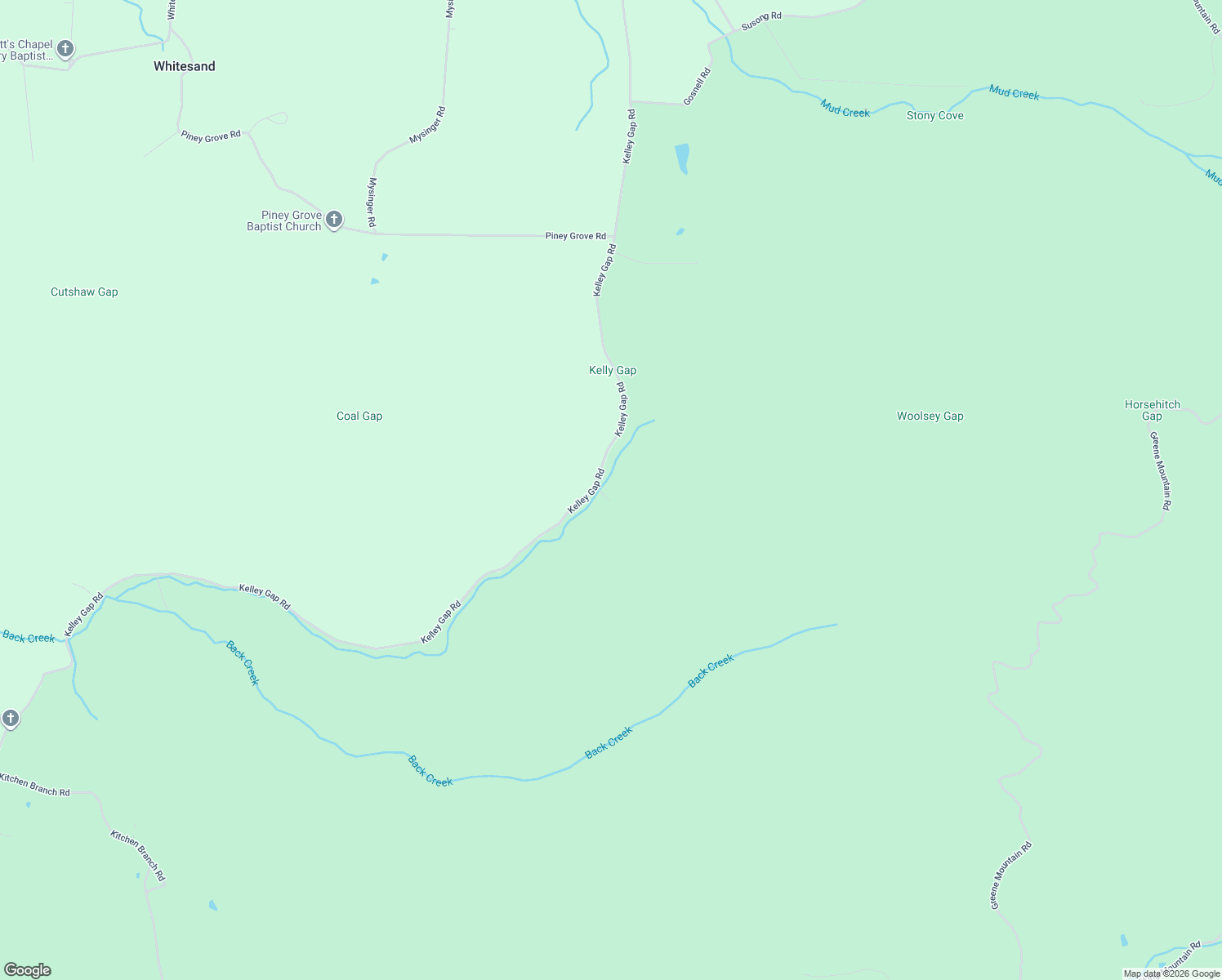 map of restaurants, bars, coffee shops, grocery stores, and more near 2305 Kelley Gap Road in Greeneville