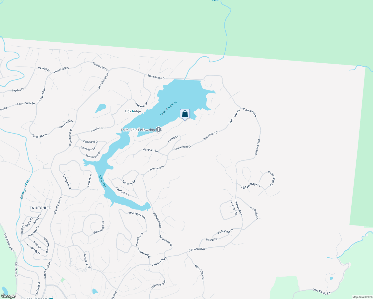map of restaurants, bars, coffee shops, grocery stores, and more near 29 Byron Lane in Crossville