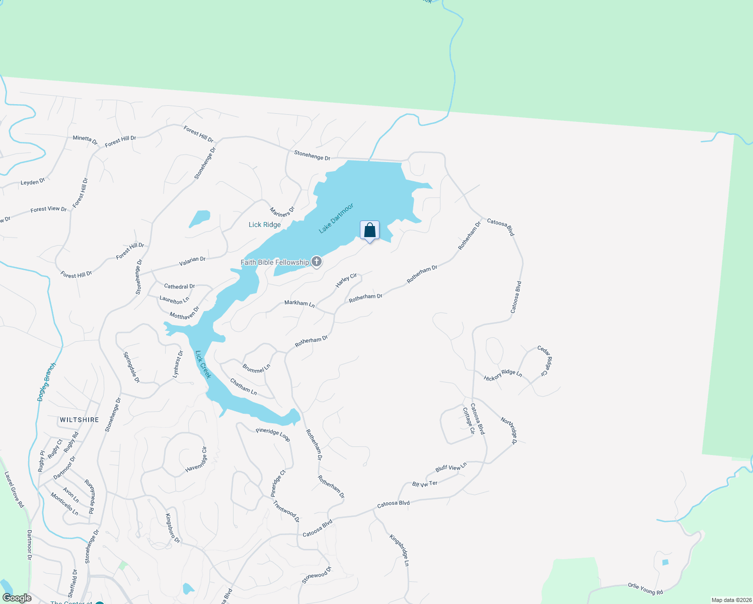 map of restaurants, bars, coffee shops, grocery stores, and more near 29 Byron Lane in Crossville
