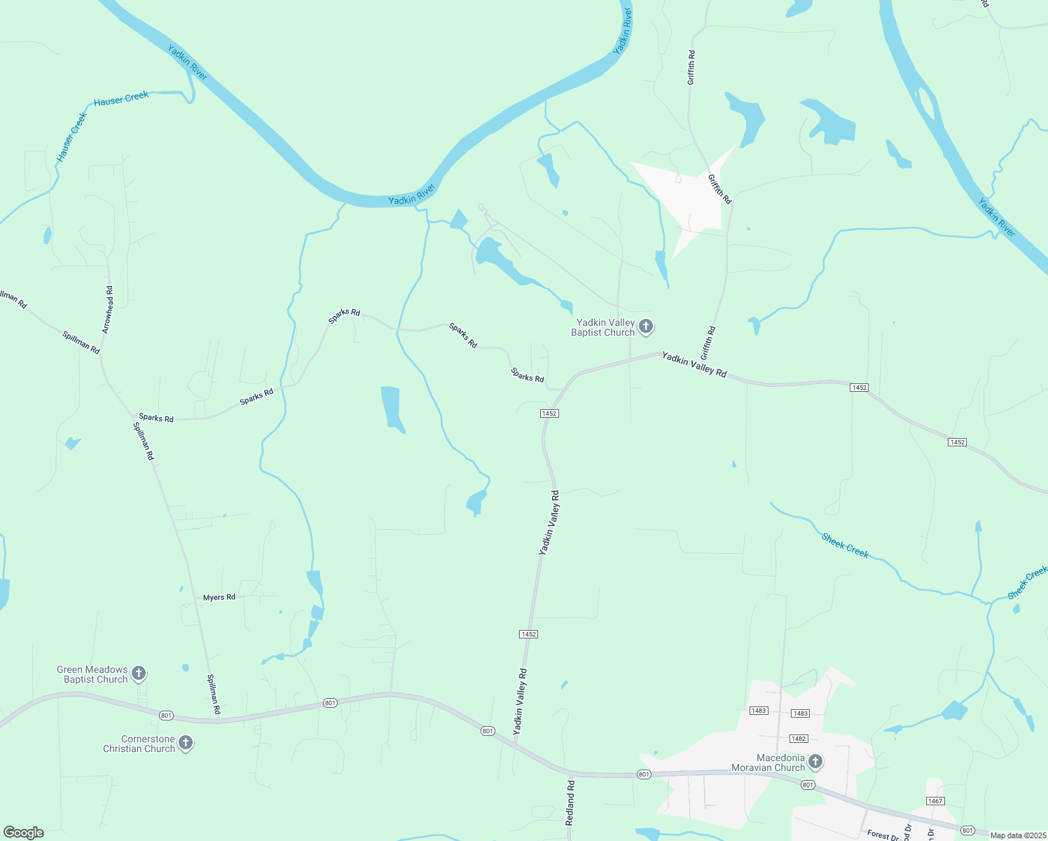 map of restaurants, bars, coffee shops, grocery stores, and more near 135 Natalies Way in Advance