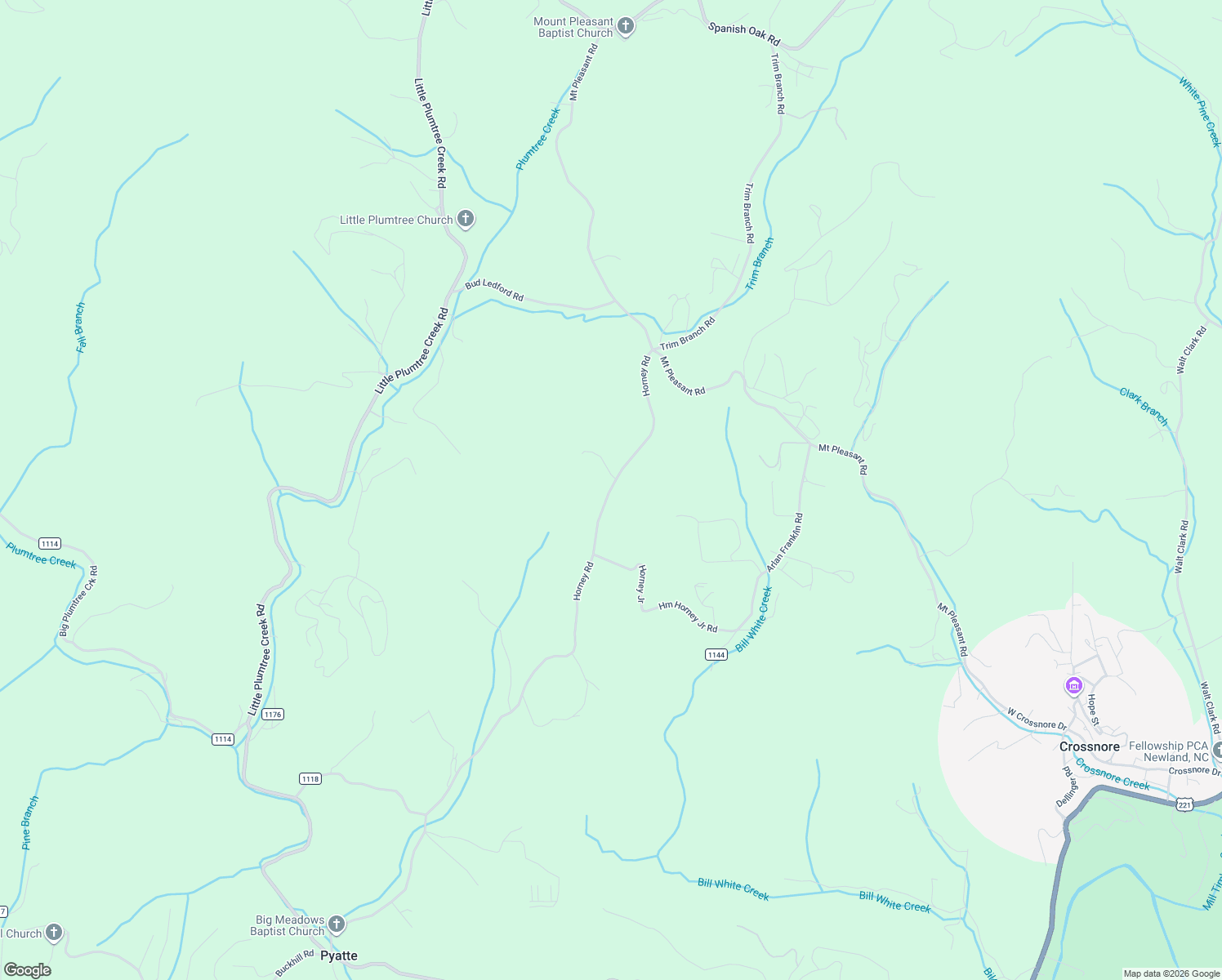map of restaurants, bars, coffee shops, grocery stores, and more near 1721 Horney Road in Newland