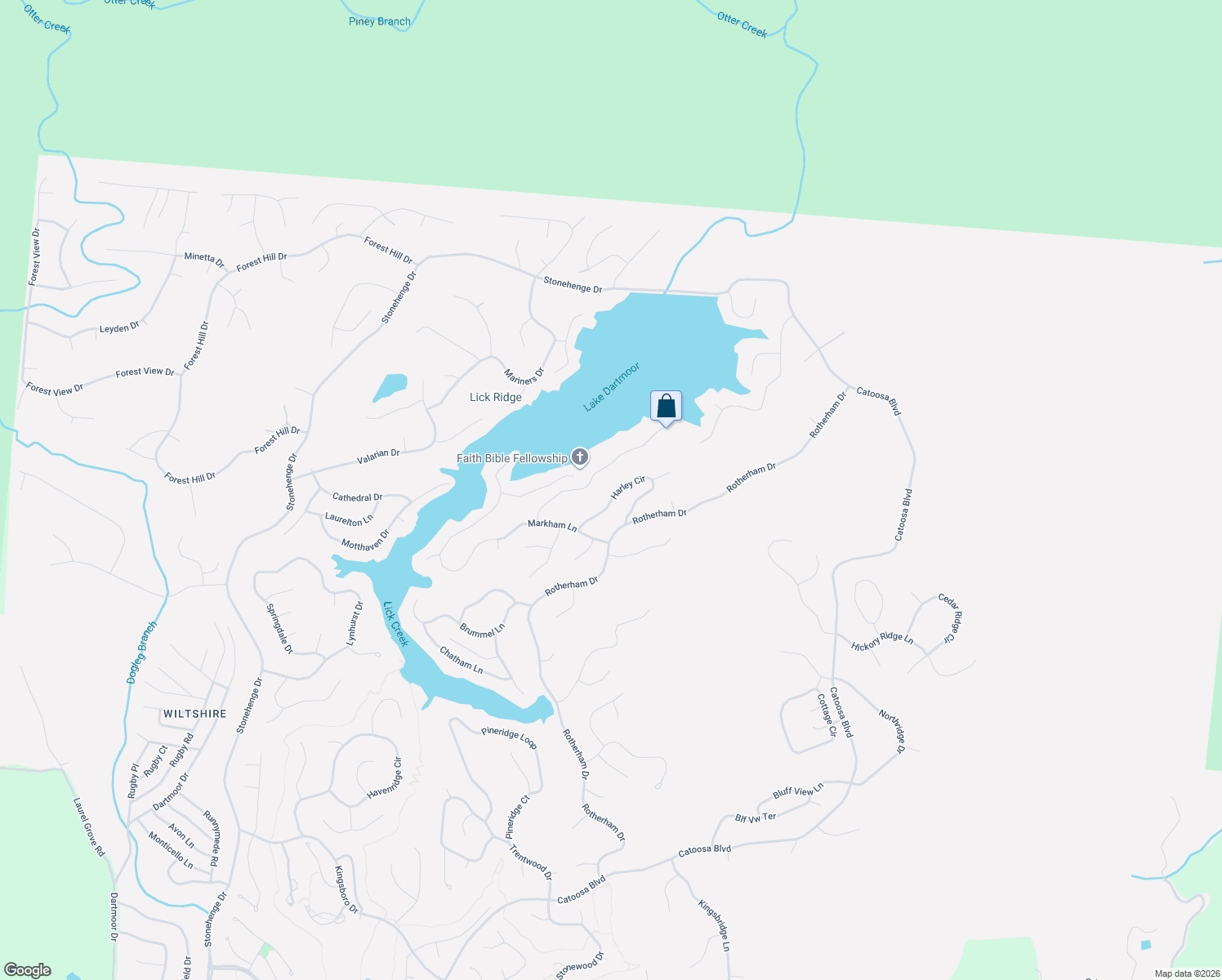 map of restaurants, bars, coffee shops, grocery stores, and more near 25 Harley Circle in Crossville