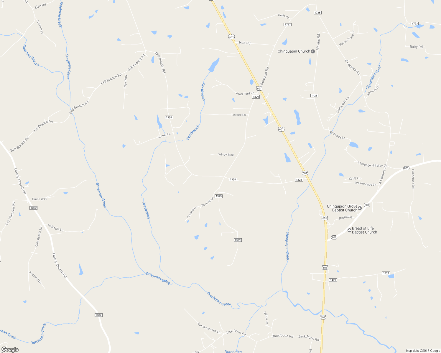 map of restaurants, bars, coffee shops, grocery stores, and more near Chinquapin Road in Mocksville