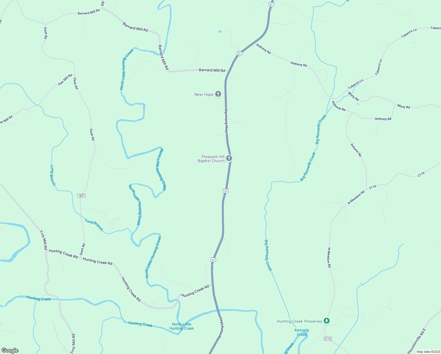 map of restaurants, bars, coffee shops, grocery stores, and more near 4865 Harmony Highway in Hamptonville