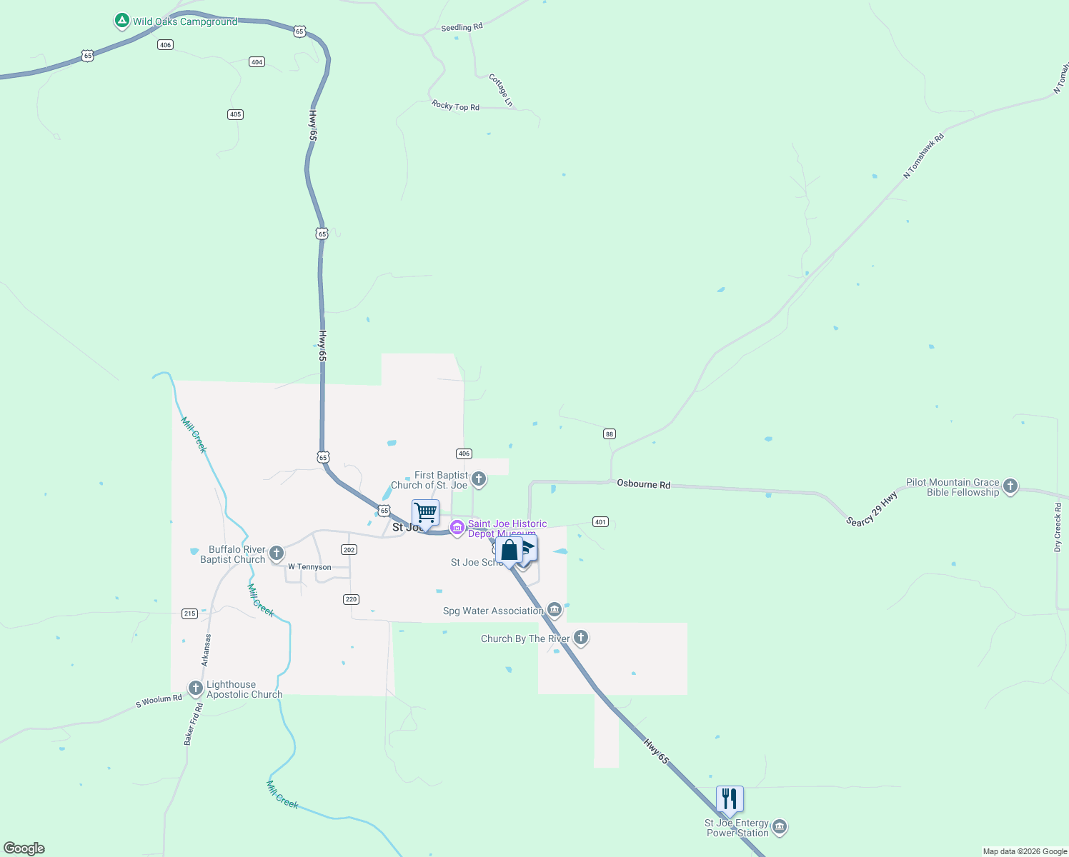 map of restaurants, bars, coffee shops, grocery stores, and more near in Saint Joe
