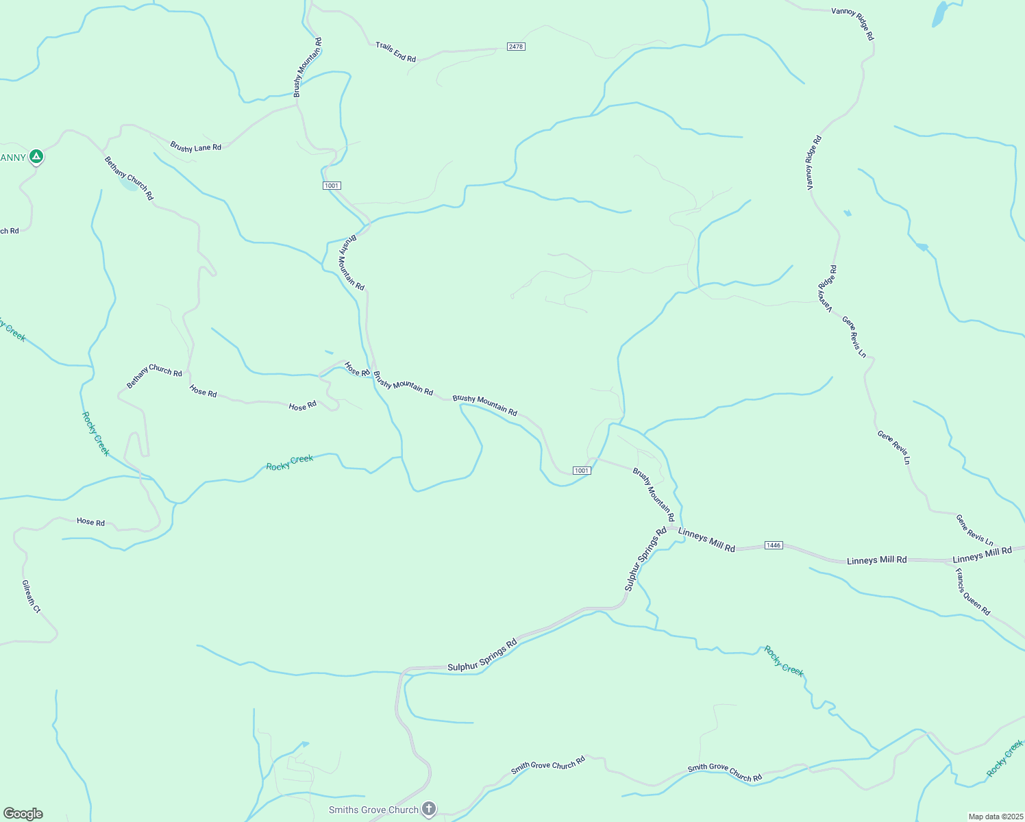 map of restaurants, bars, coffee shops, grocery stores, and more near 11440 Brushy Mountain Road in Moravian Falls