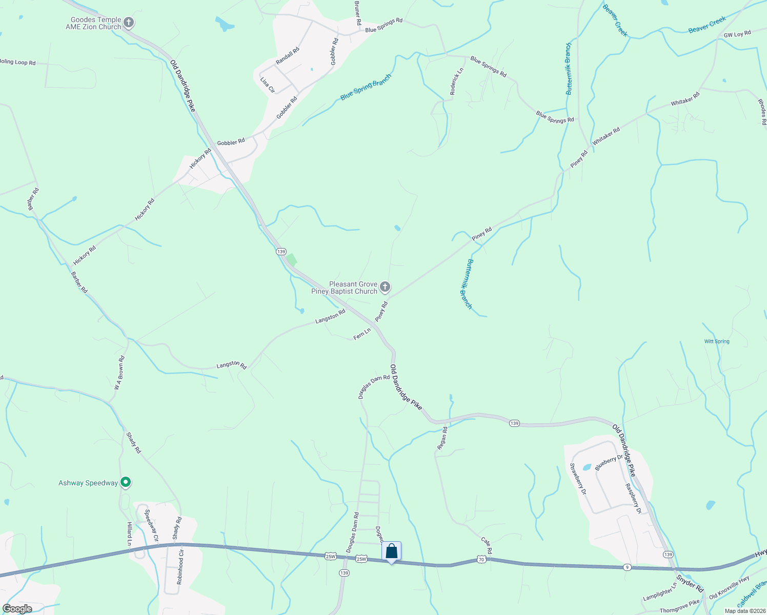 map of restaurants, bars, coffee shops, grocery stores, and more near 2660 Piney Road in New Market