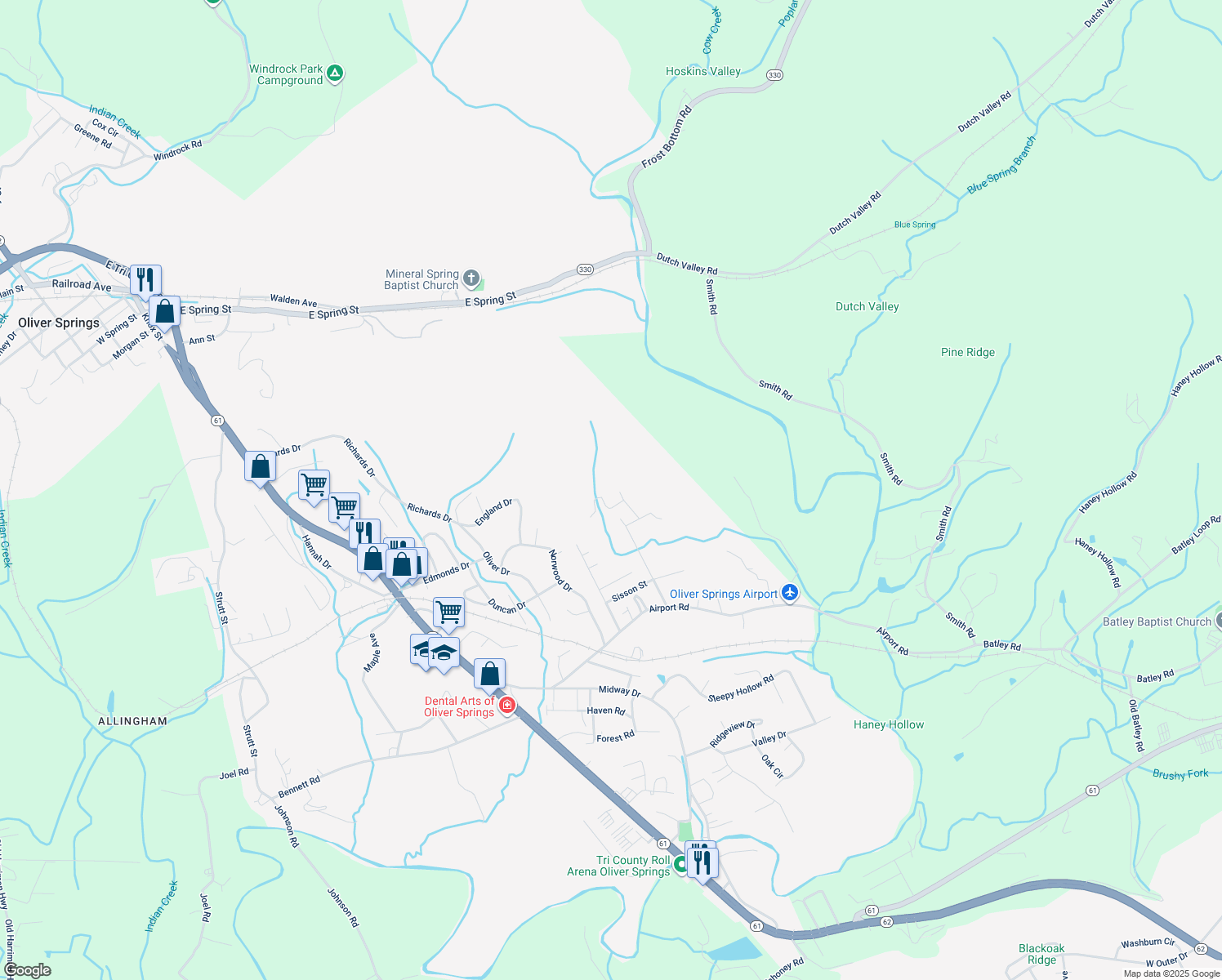 128 Owens Lane, Oliver Springs TN Walk Score