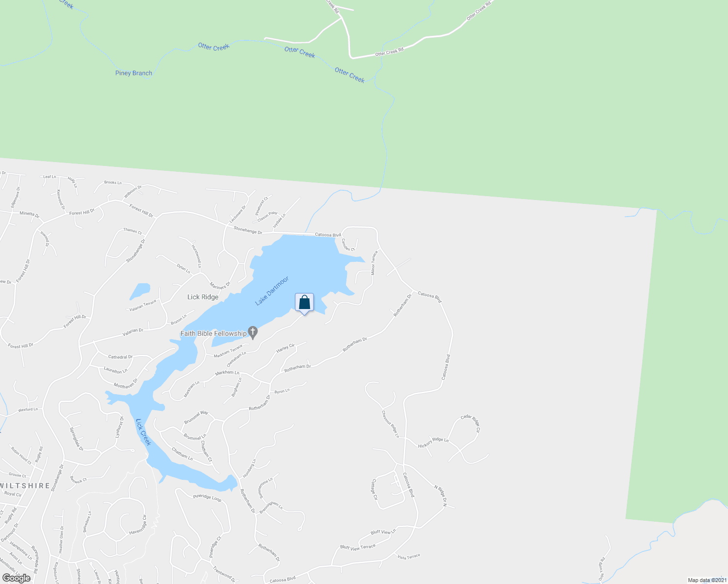 map of restaurants, bars, coffee shops, grocery stores, and more near 47 Milnor Terrace in Crossville