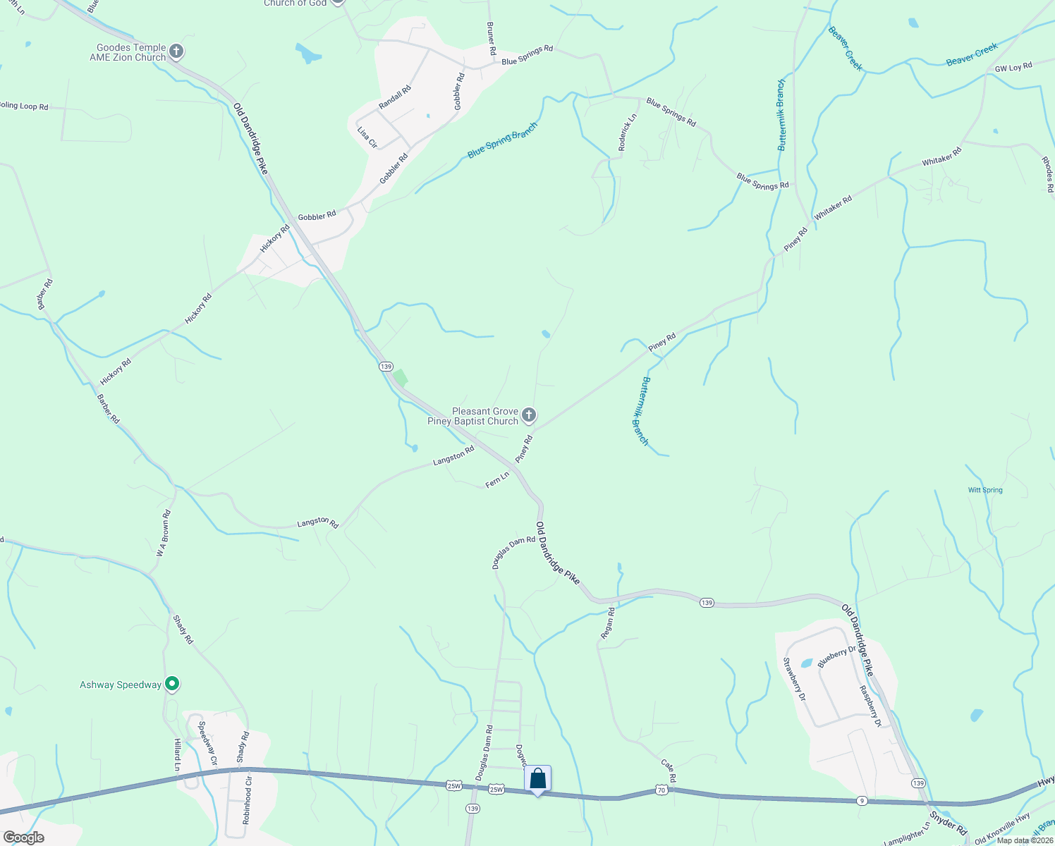 map of restaurants, bars, coffee shops, grocery stores, and more near 2660 Piney Road in New Market
