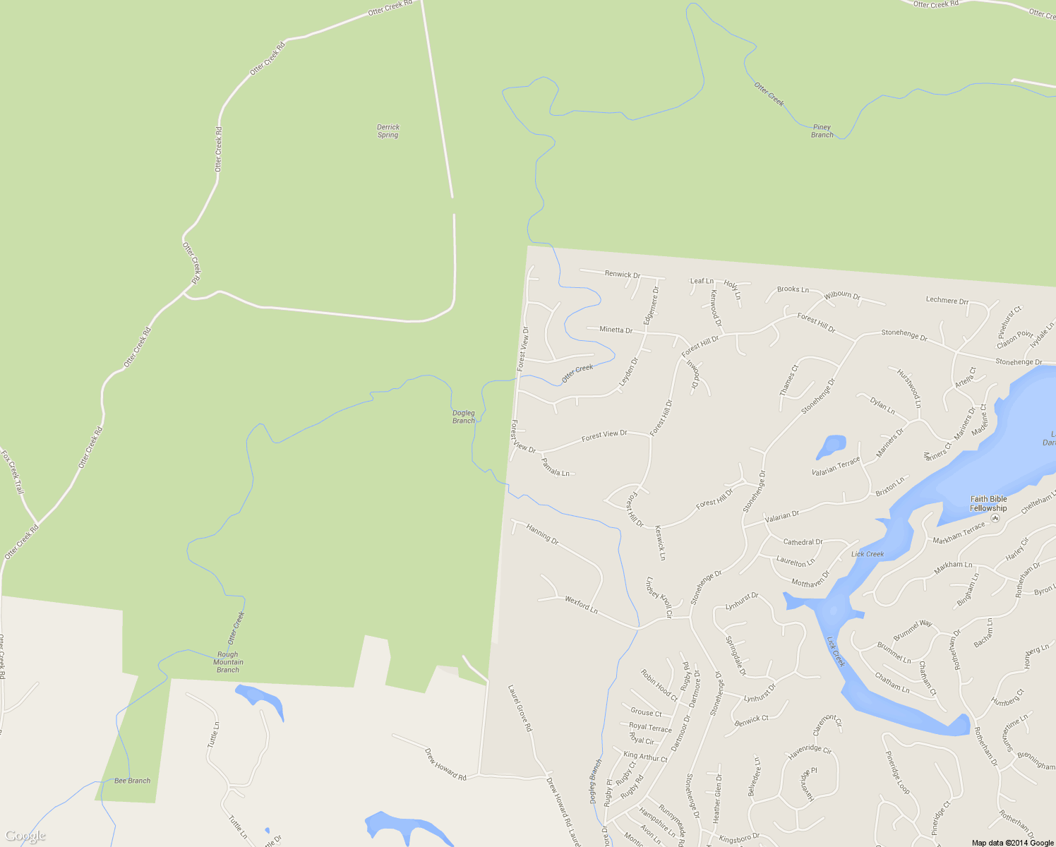 map of restaurants, bars, coffee shops, grocery stores, and more near 13 Forest View Circle in Crossville