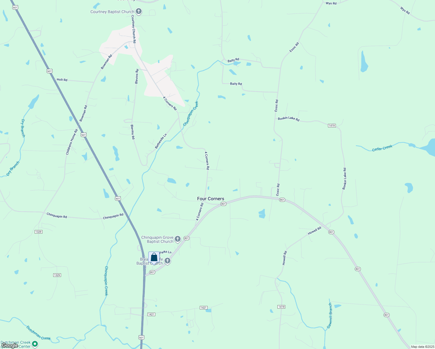 map of restaurants, bars, coffee shops, grocery stores, and more near 284 4 Corners Rd in Mocksville