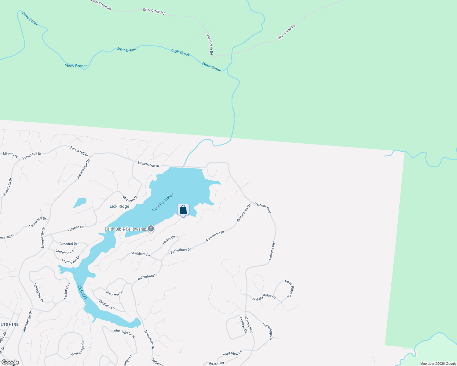 map of restaurants, bars, coffee shops, grocery stores, and more near 12 Milnor Terrace in Crossville