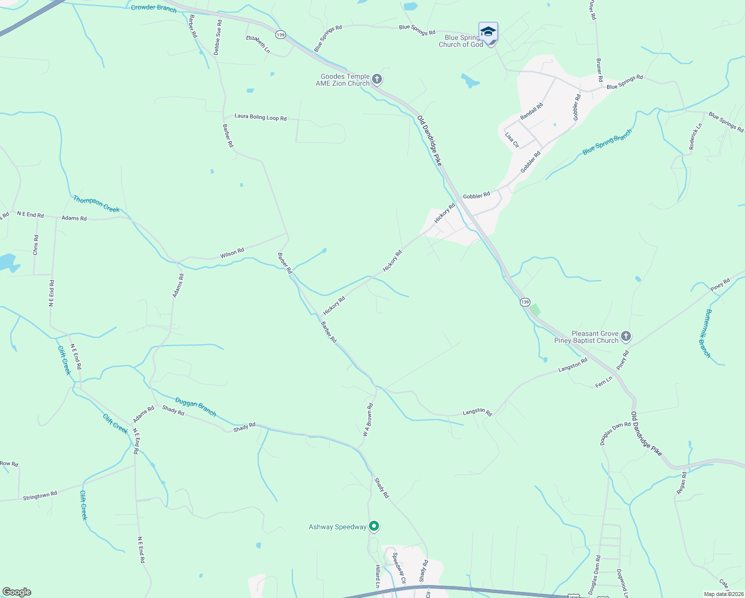 map of restaurants, bars, coffee shops, grocery stores, and more near 5206 Hickory Woods Road in Strawberry Plains