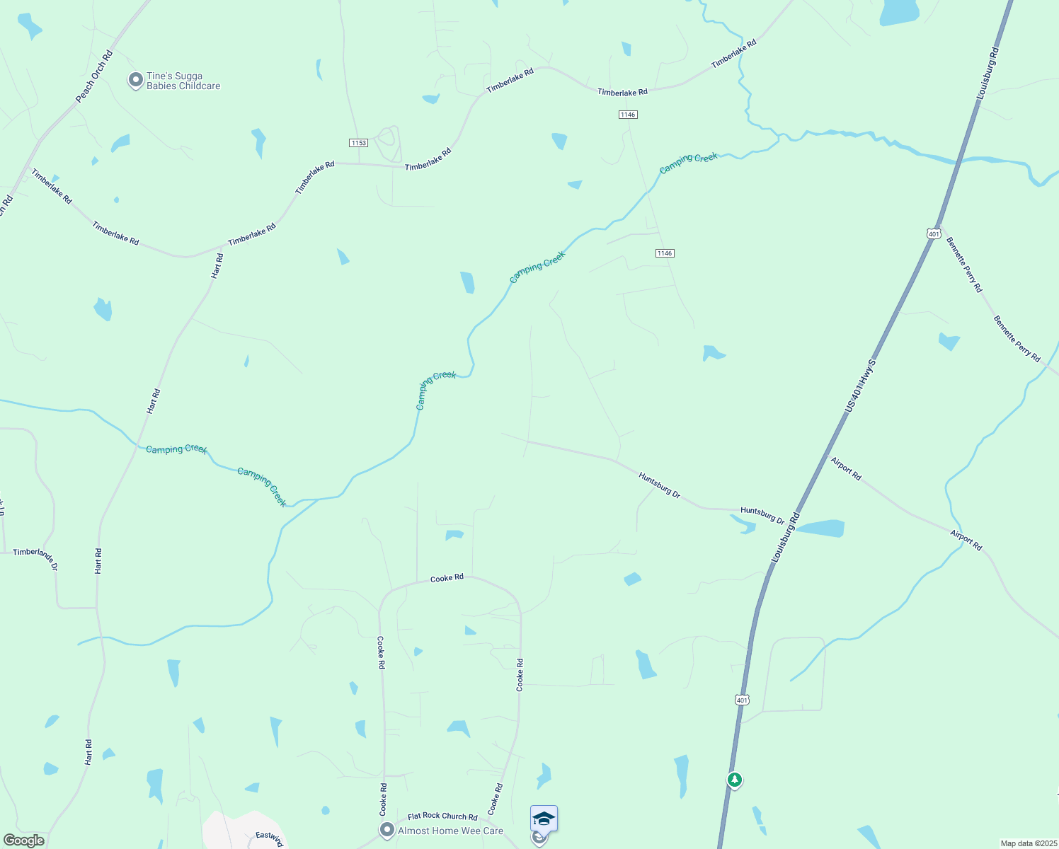 map of restaurants, bars, coffee shops, grocery stores, and more near 225 Kingfisher Way in Louisburg