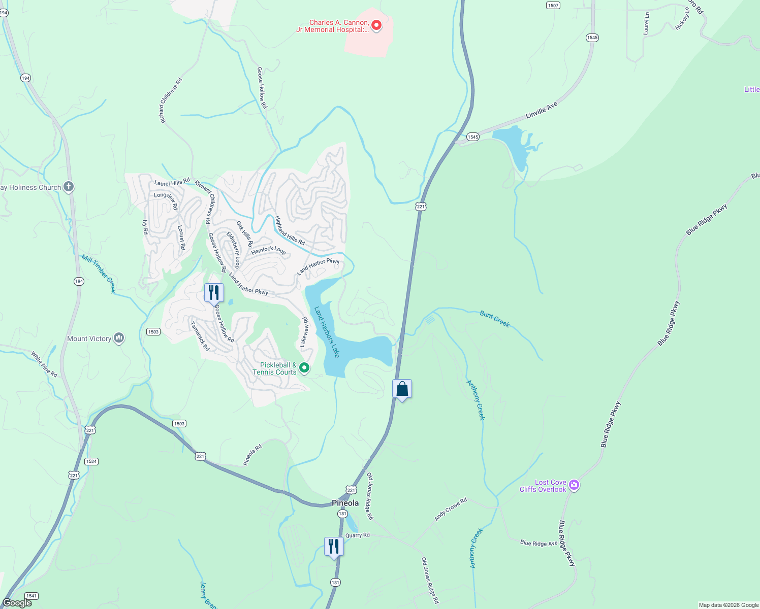 map of restaurants, bars, coffee shops, grocery stores, and more near 1 Lady Slipper Loop in Newland